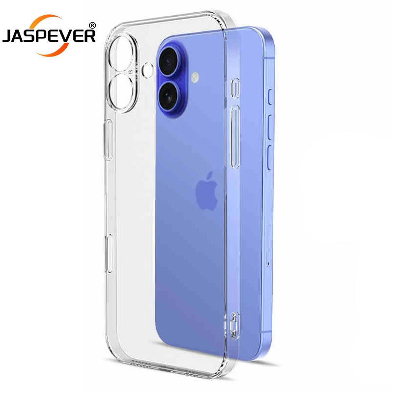 Ultra Thin Silicone Soft Case For iPhone 16 Pro Max Plus Crystal Clear Transparent Full Camera Cover Shell 16pro Promax 16plus