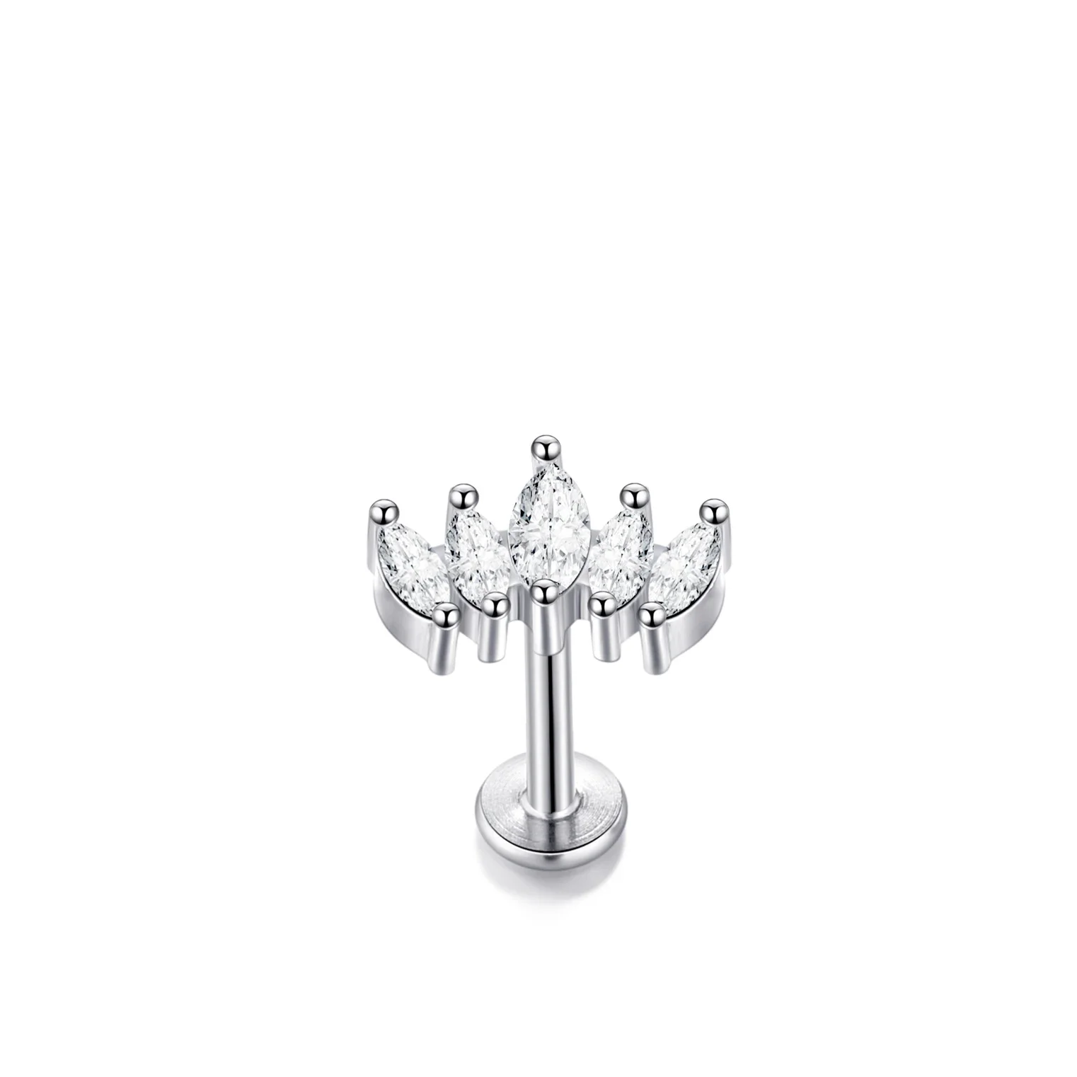 1pc Blume Tragus Piercing Ohr stecker Innengewinde 316l chirurgischen Stahl Labret Monroe Knorpel Helix Ohrschmuck – Detail 6