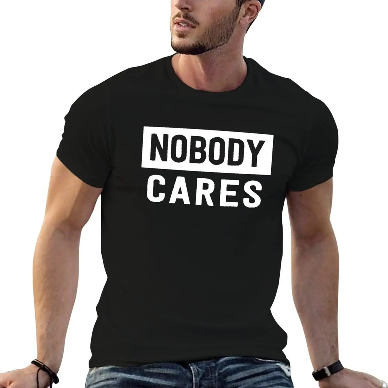 Nobody Cares T-Shirt Soft Lightweight Cotton T-Shirt