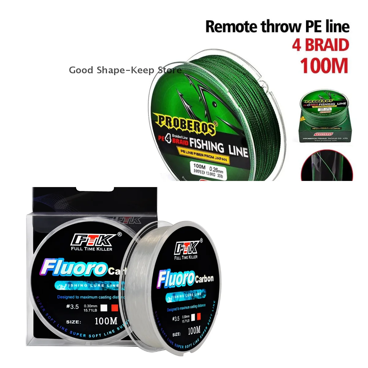 1PC Karpfen Angelschnur 100M 4 Stränge Geflochtene Japan Multifilament PE Draht Super Starke Langlebig Glatte Tackle 0,8/10LB-3,0/35LB