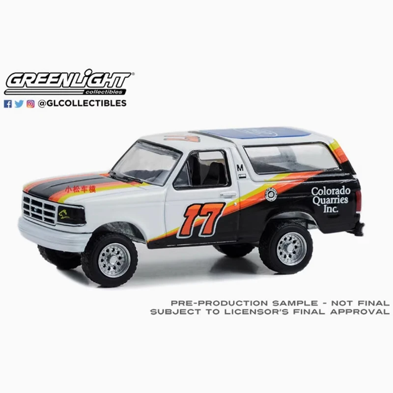 GreenLight escala 1:64 1994 Ford Bronco coche en miniatura de aleación decoración estática coleccionables juguetes de regalo