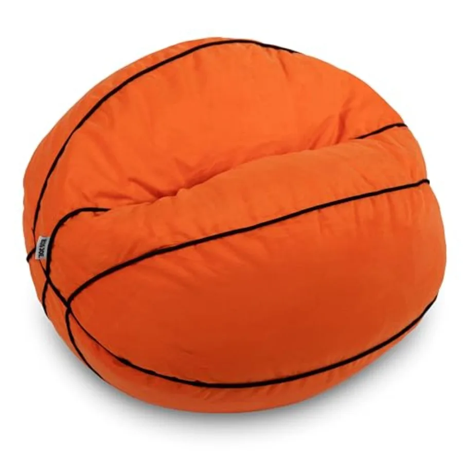 Sports Ball Child-Sized Bean Bag Chair for Plush Ultra-Soft Lightweight Polyester Blend 2.5 Feet Refillable