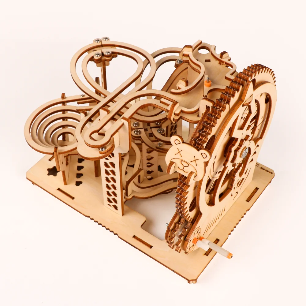 3D Wooden Marble Run Puzzle, Tabletop Decoração Artesanato, Brinquedos Populares, Building Block Kit, Modelo, Presentes de Aniversário para Adolescentes e Adultos