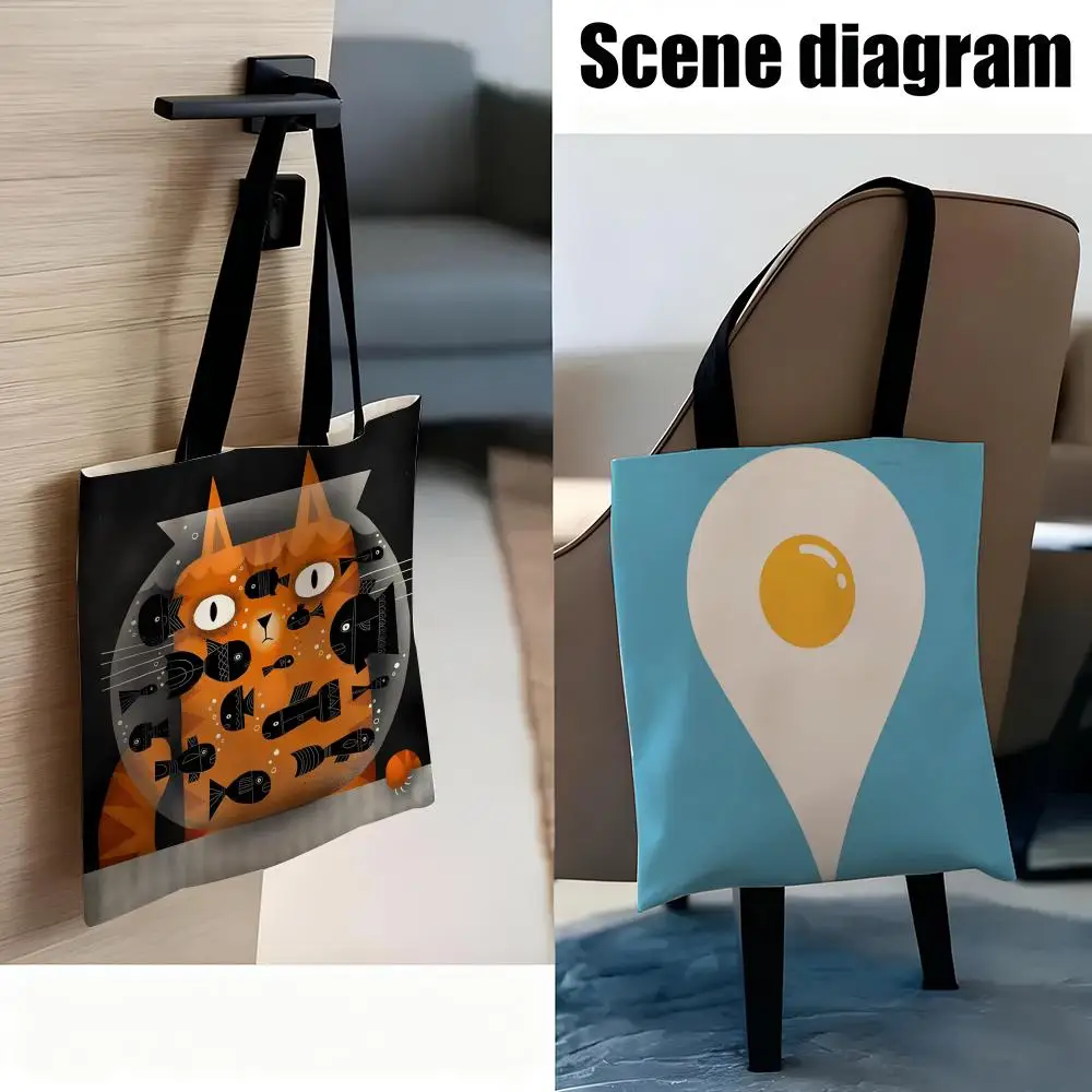 Storage Bags Handbag Women Casual Underarm Top Handle Bag Lady Shopping Travel Bags Funny Quirky Musical Instrument Patterns