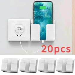 4Pcs Wall Mounted Storage Box Multifunction Punch Free  Organizer TV Remote Control DIY Mobile Phone Plug Charging Holder