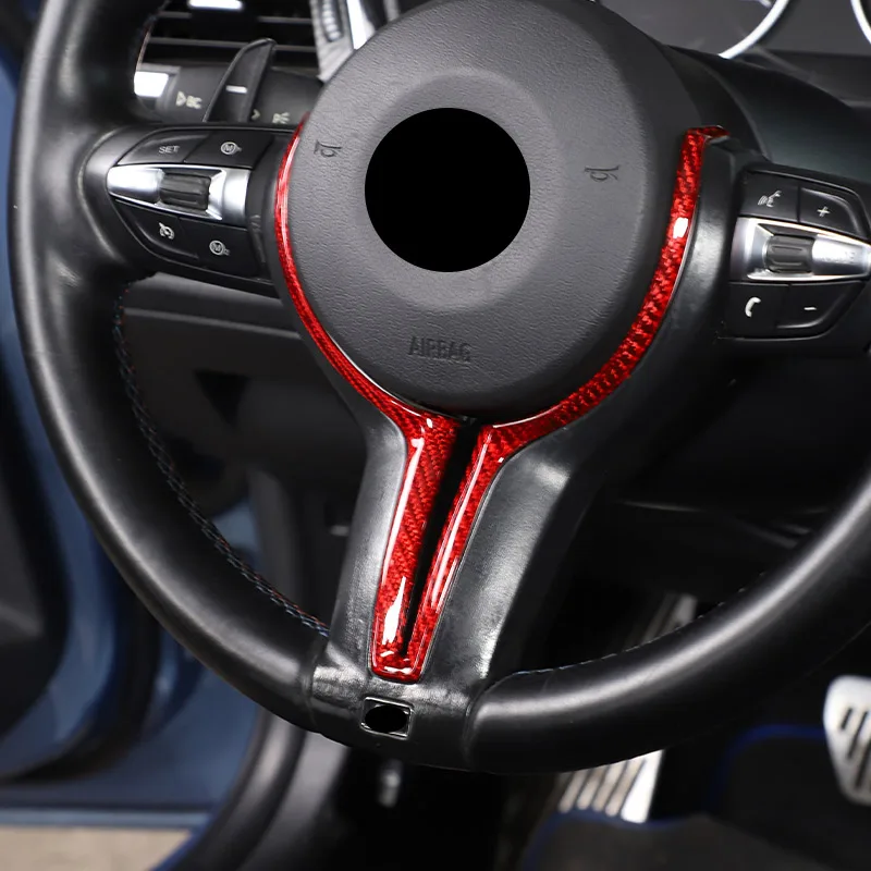 Real Carbon Fiber Car Steering Wheel button Stickers For BMW F20 F21 F22 F23 F30 F32 F33 F34 F36 F39 F15 F16 F80 F85 F86 M-Sport
