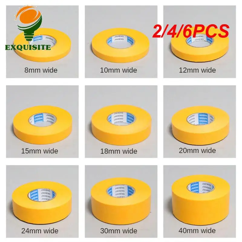 2/4/6PCS And Paper Tape Masking Paper Masking Tape Spray Paint Masking Protection 50m Wholesale Household Gadgets Washi Tape