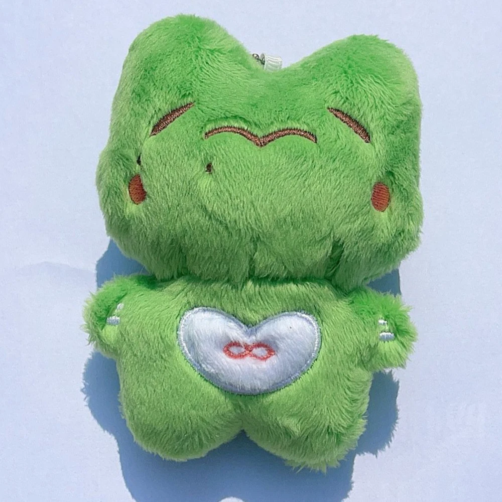 

10CM KPOP The8 Green Frog Cute Cartoon Soft Plush Doll Keyring Minghao Kawaii Keychains Bag Key Pendant Boys Girls Fans Gifts