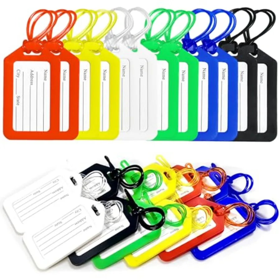 

Luggage Tags for Suitcases: Travel Tags with Waterproof Film for Luggage, Bright Luggage Bag Tags Name Tags for Adults Travel A