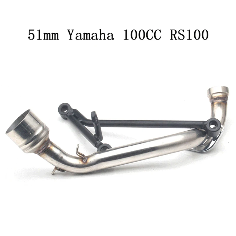 Reinstalar el tubo de Escape de la motocicleta soporte fijo silenciador curvo Scooter tubo de enlace medio Escape Moto para Escape Gy6 125CC 100CC RS10