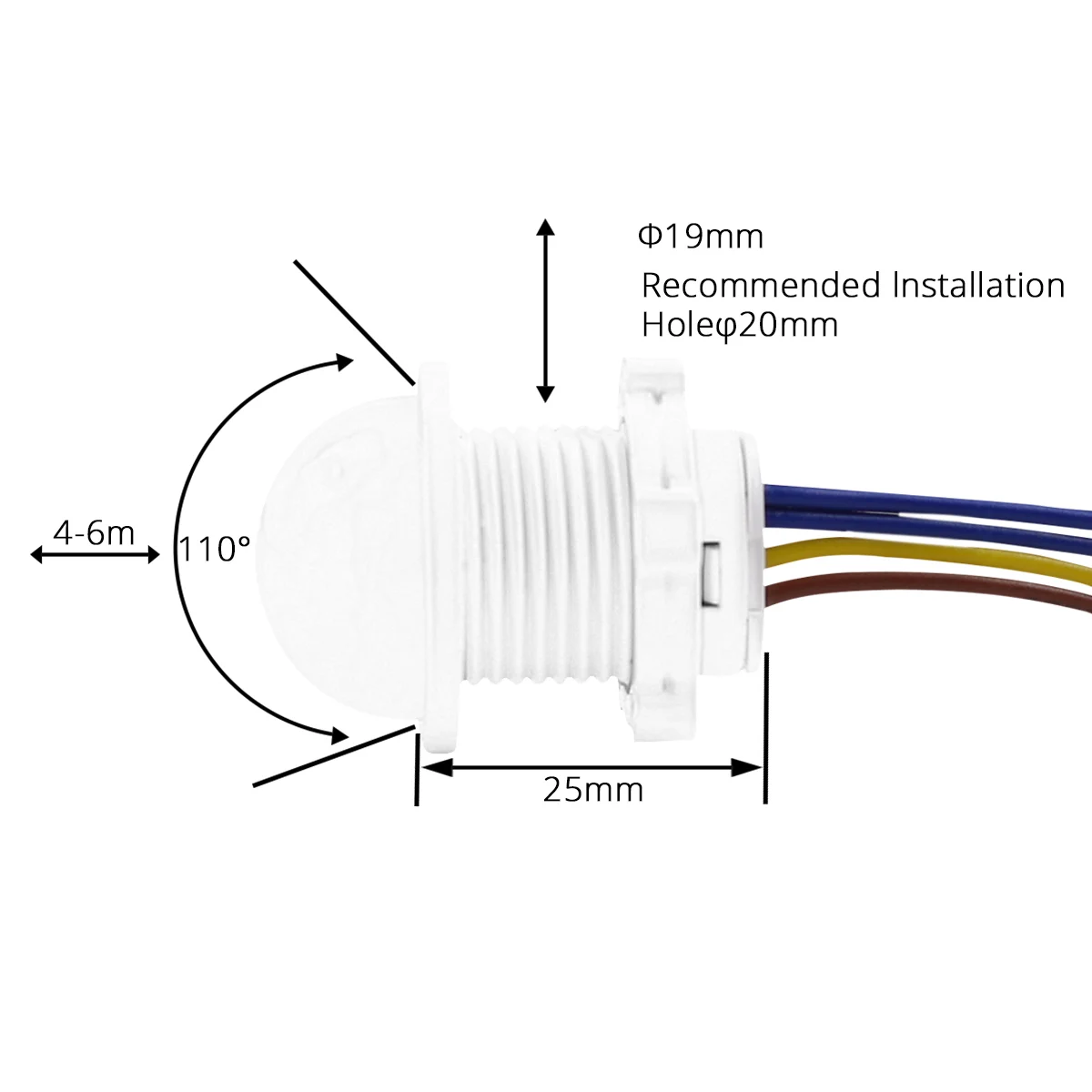 PIR Sensore di Movimento Interruttore Della Luce ON/OFF Automatico 110 V-220 V IR Rivelatore di Induzione A Infrarossi Per Ventilatore HA CONDOTTO