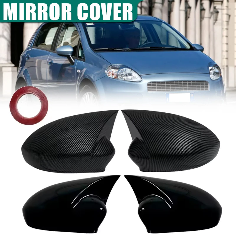 

2 колпачки для боковых зеркал заднего вида для Fiat 500 500C Grande Punto, чехол для зеркала заднего вида, накладка, дополнительные автомобильные аксессуары