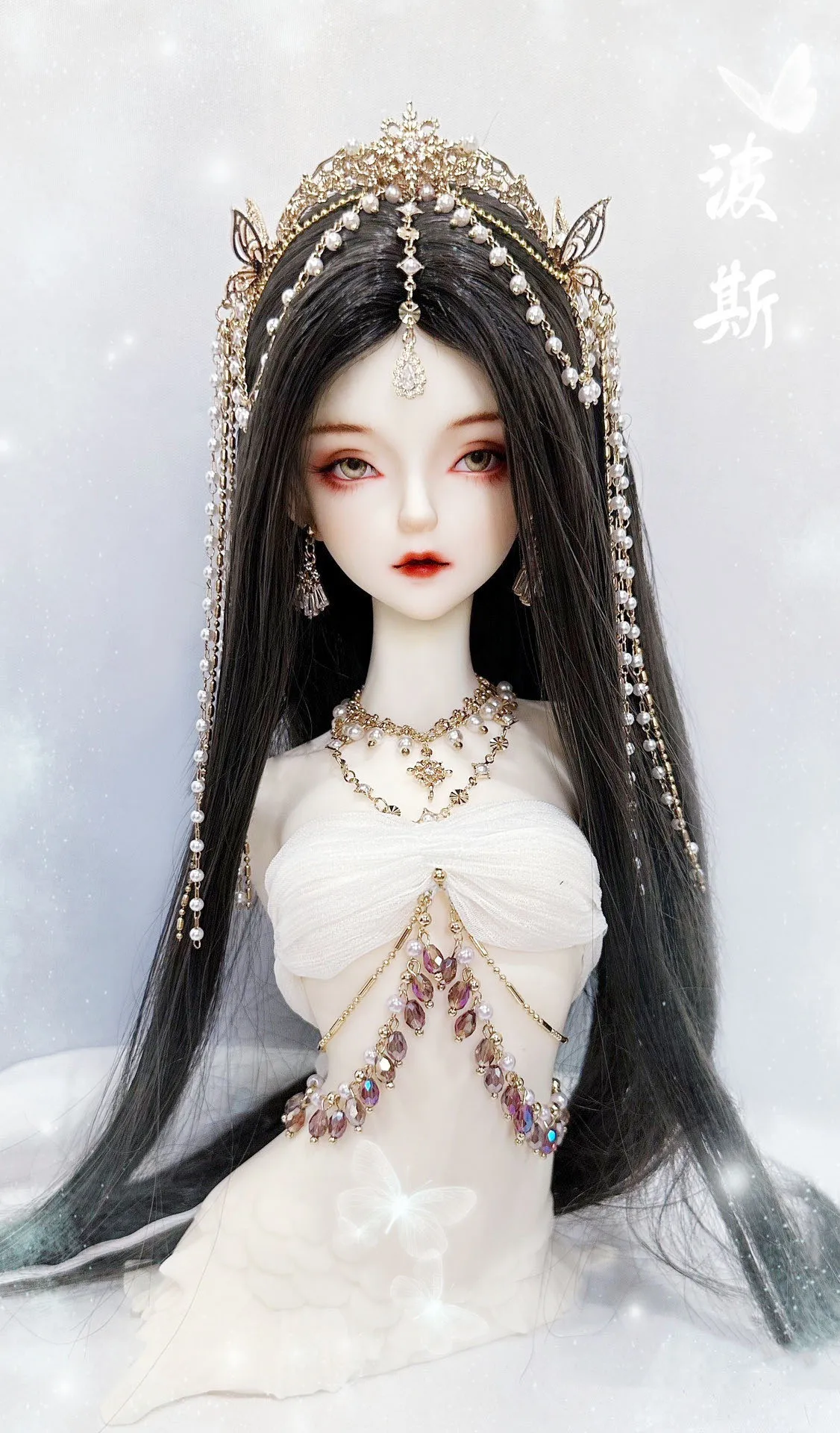 1/3 bjd hair crown Persian exotic doll crown, dancer hair crown dunhuang tiara earring necklace accessories free shipping