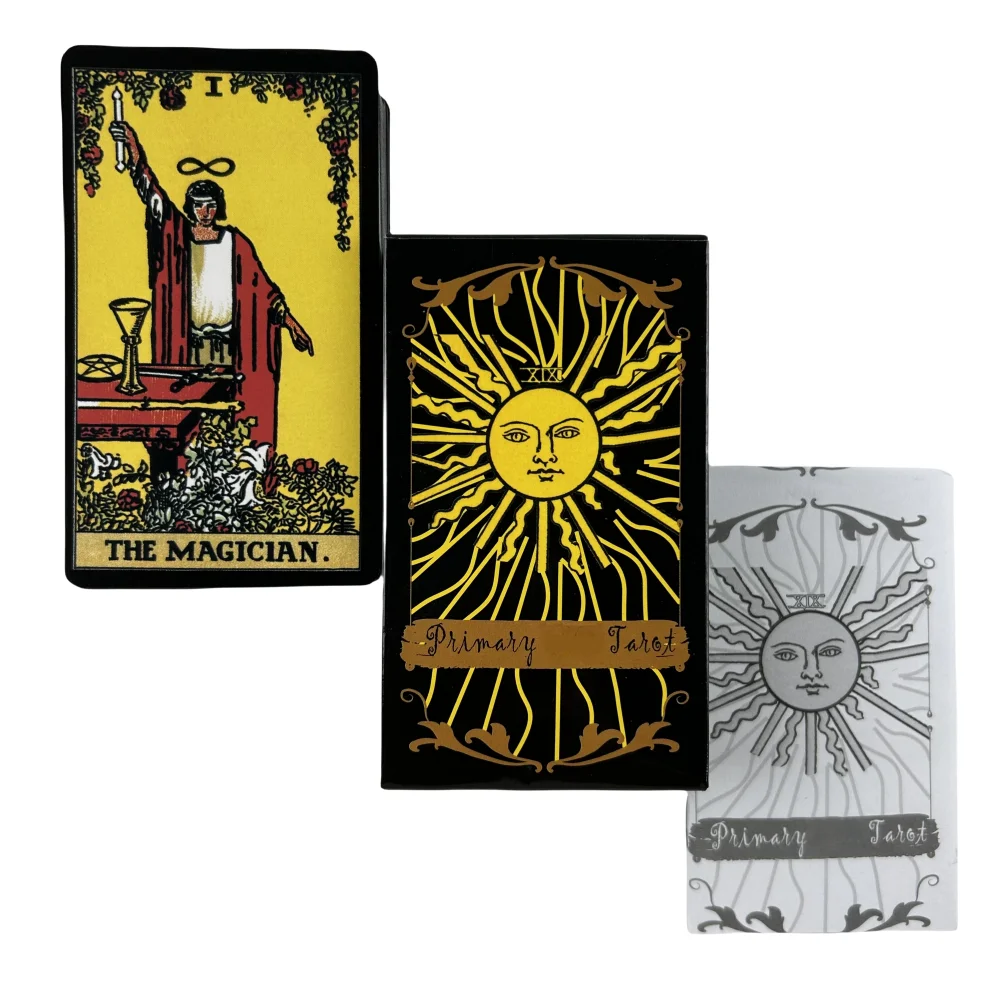 Primitive Tarot Cards For Beginners A 78 Deck With Paper Book Oracle English Rider Divination Edition Borad Playing Table Games