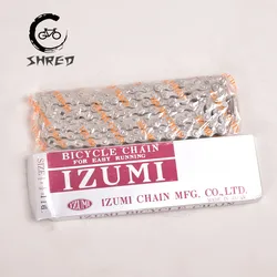 JAPAN Izumi Fixed Gear Bike Chain Track Single Speed Bicycle 1/2*1/8*100/100L Links Racing Fixie Chain Parts Bike Accessories