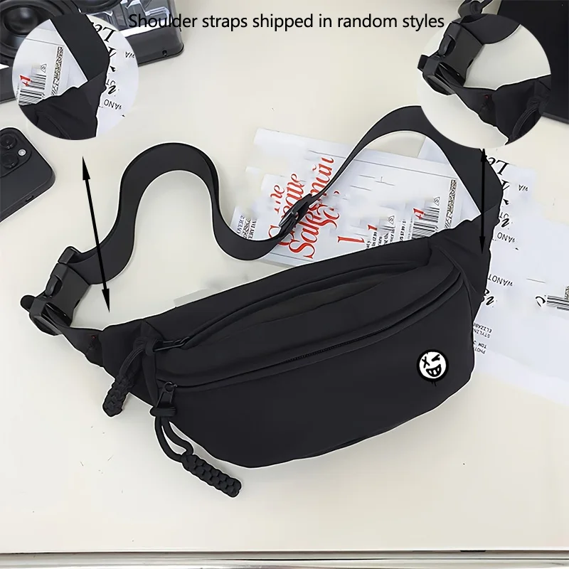 Viral Ins Trendy Fanny Pack, Y2K Casual Crossbody Waist Bag, Lightweight Nylon Chest Bag for Outdoor Sports Travel