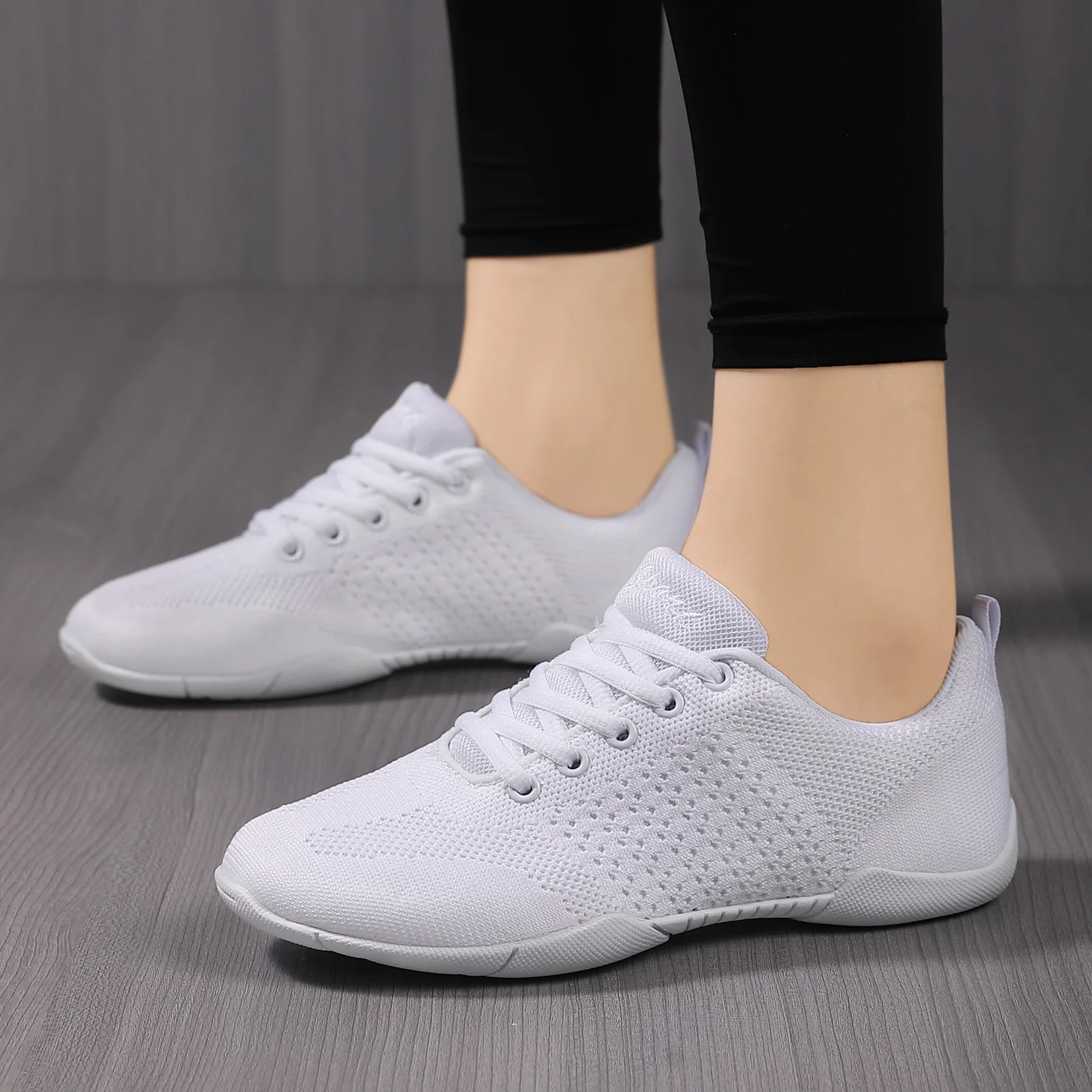 852 Atmungsaktive Mesh-Aerobic-Schuhe für Damen, leichte Cheerleading-Sneaker, rutschfeste Sohle, Tanz-Trainingsschuhe für Jugendliche und Mädchen – Detail 2