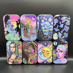 Tobacco Storage Smoking Accessories Flip Cap Cigar Case Rectangle Container Tinplate Box Jewelry Candy Coin Key Organizer