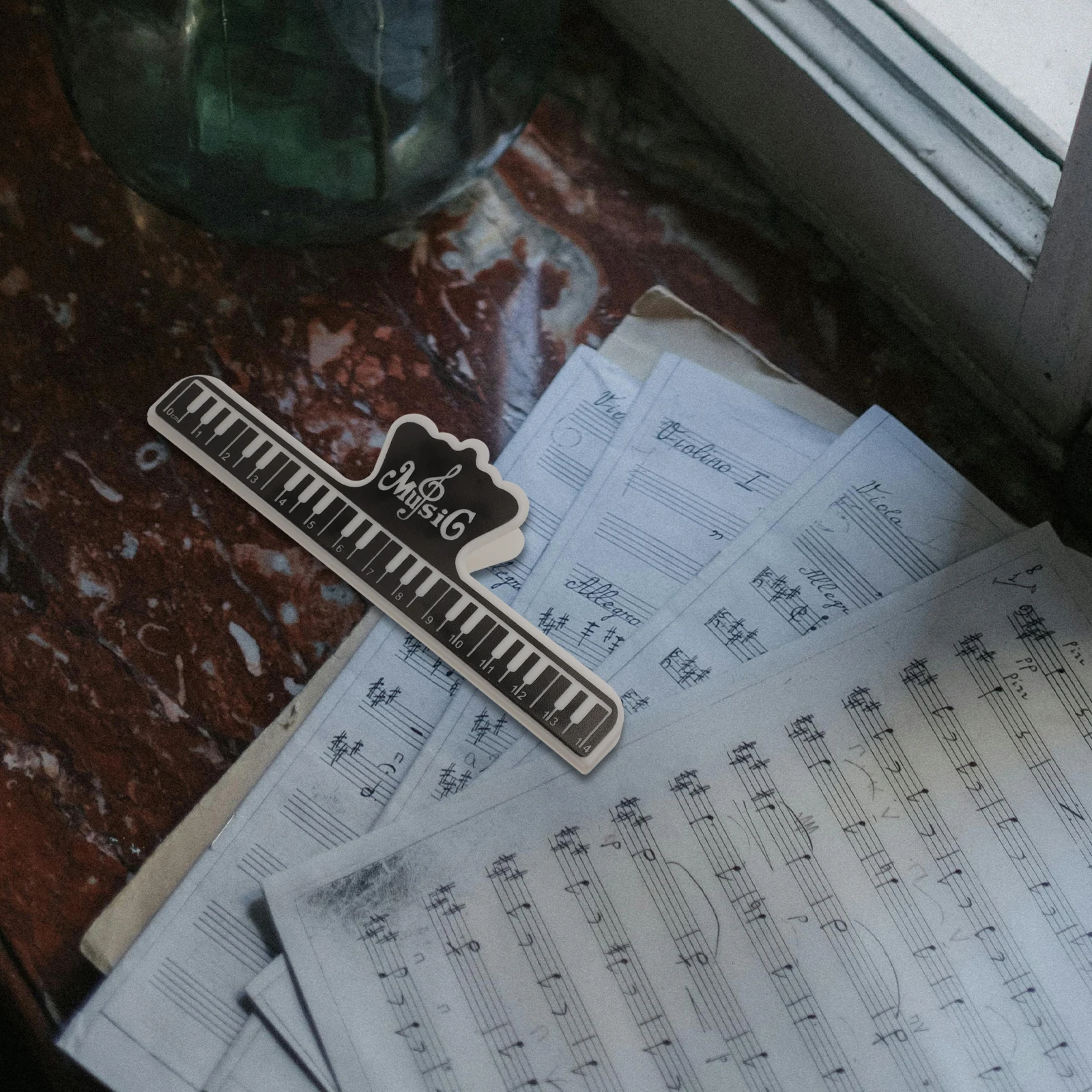 

5 Pcs Music Clip Notes Musical Score Book Page Clips Black Abs Instrument Holder