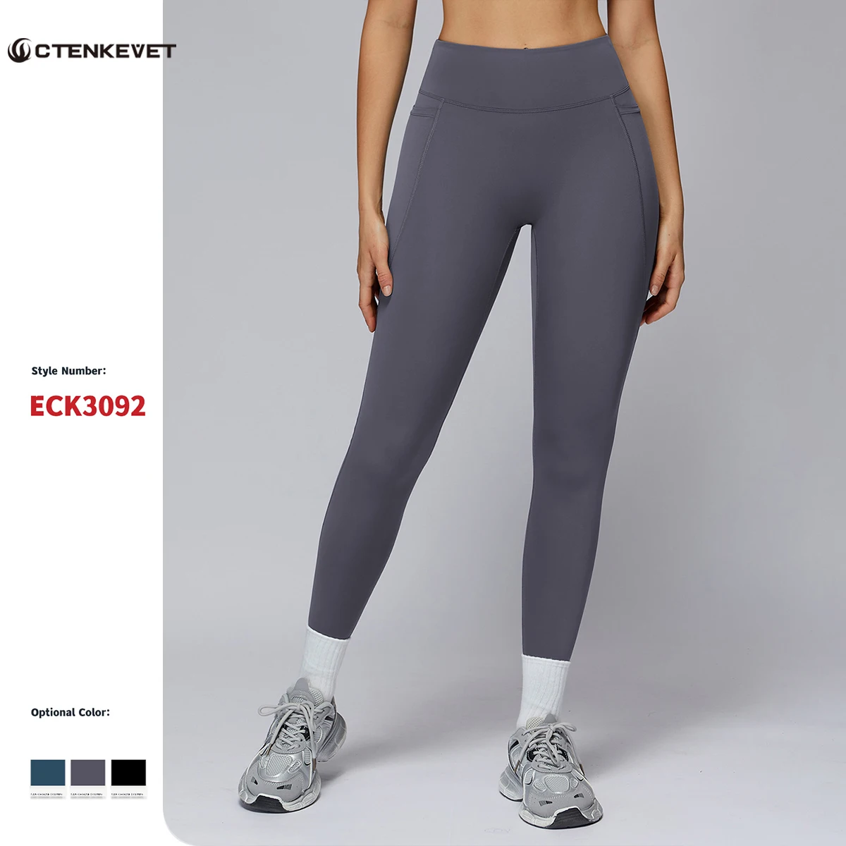 

Quick-Dry Pocket Women's Fitness Pants Autumn High Waist Pilates Yoga Pants Woman Gym Running Workout Leggings for Females