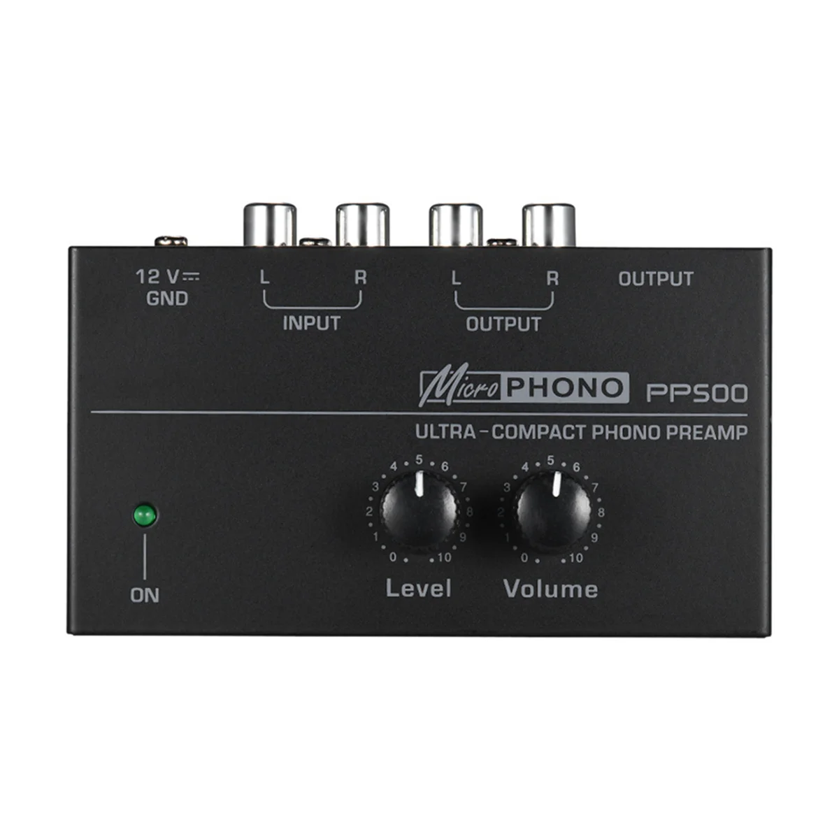 PP500 Ultra-Compact Phono Preamp Pre Amp Preamplifier with Level Volume Control EU Plug