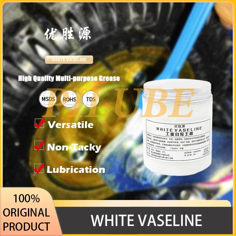Lubrificante industrial de vaselina branca, graxa de alta temperatura para rolamentos, máquinas e aplicações automotivas, produto original