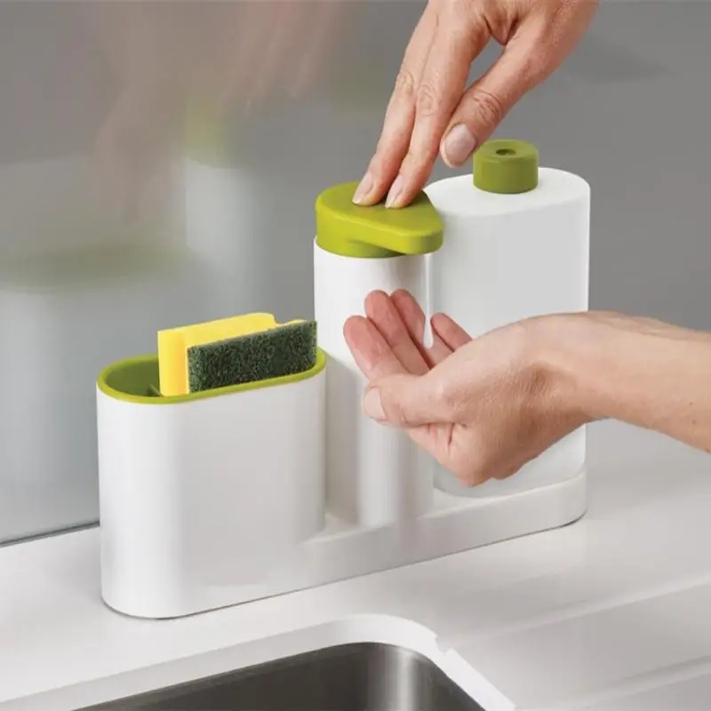 

Bathroom Storage Rack For Cleaning Rack Washing Sponge Brush Sink Detergent Soap Dispenser Bottle Kitchen Organizer Gadgets