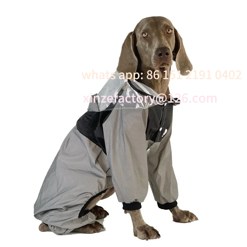 

Customizable Dog Raincoat Medium and Large Dog Edge Animal Labrador Golden Retriever Four-legged All-inclusive Raincoat Pet Four