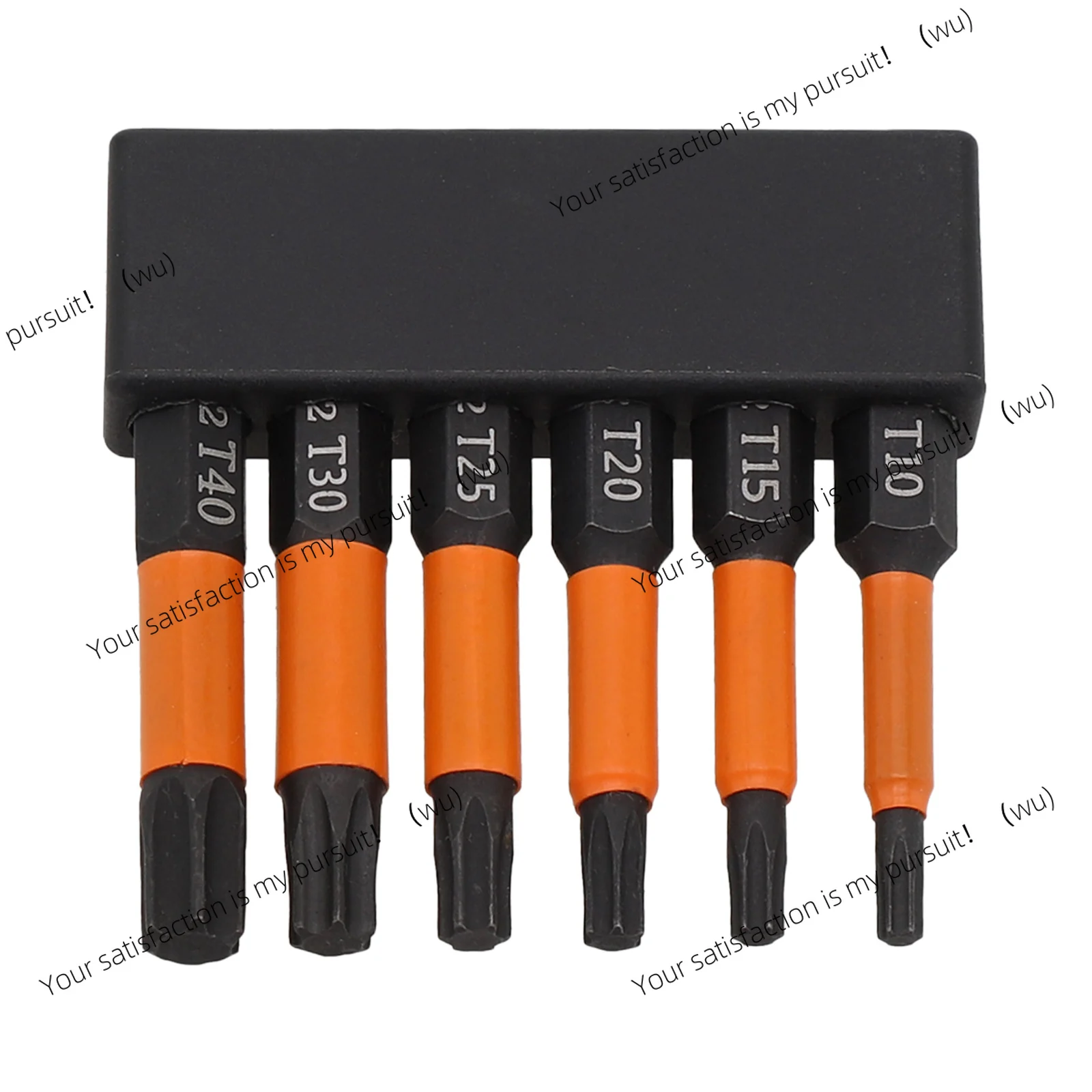 Magnetic Plum Blossom Screwdriver Heads, T10-T40 Without Holes 50mm,Efficient 14 Shank Torx Screwdriver Bit Set,6pcs