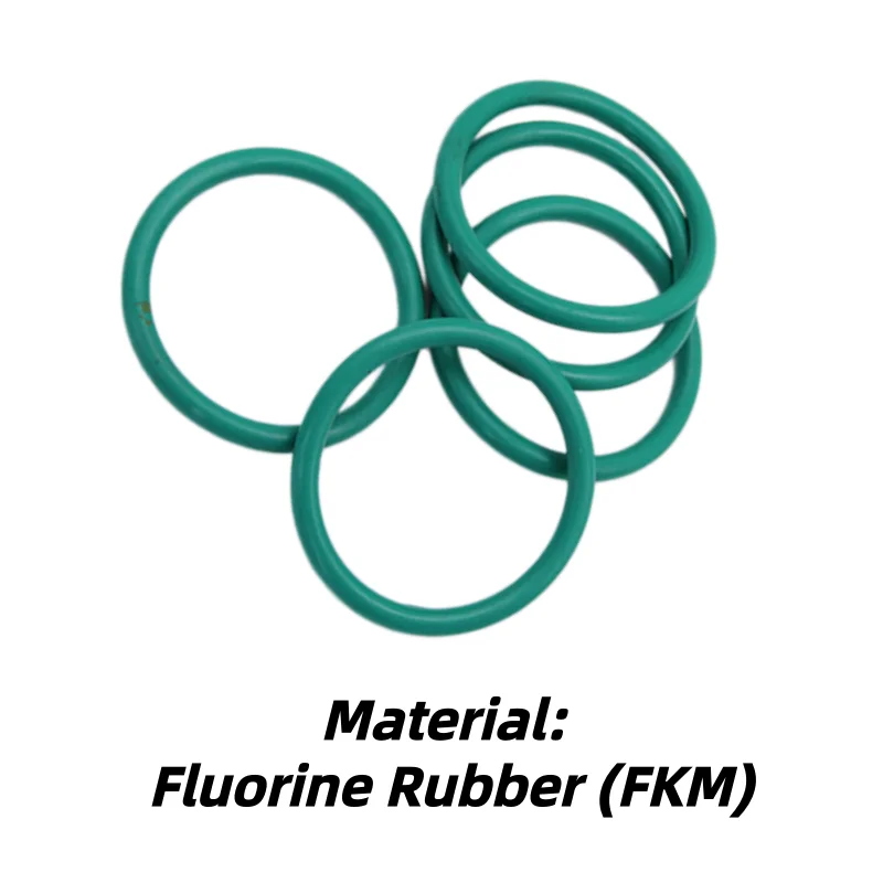 30Pcs Green FKM Fluorine Rubber O Ring OD 4-27mm CS1/1.5/2/2.4/3.1/3.5mm Oil Acid Resistant Seal Washer Fluororubber Gasket
