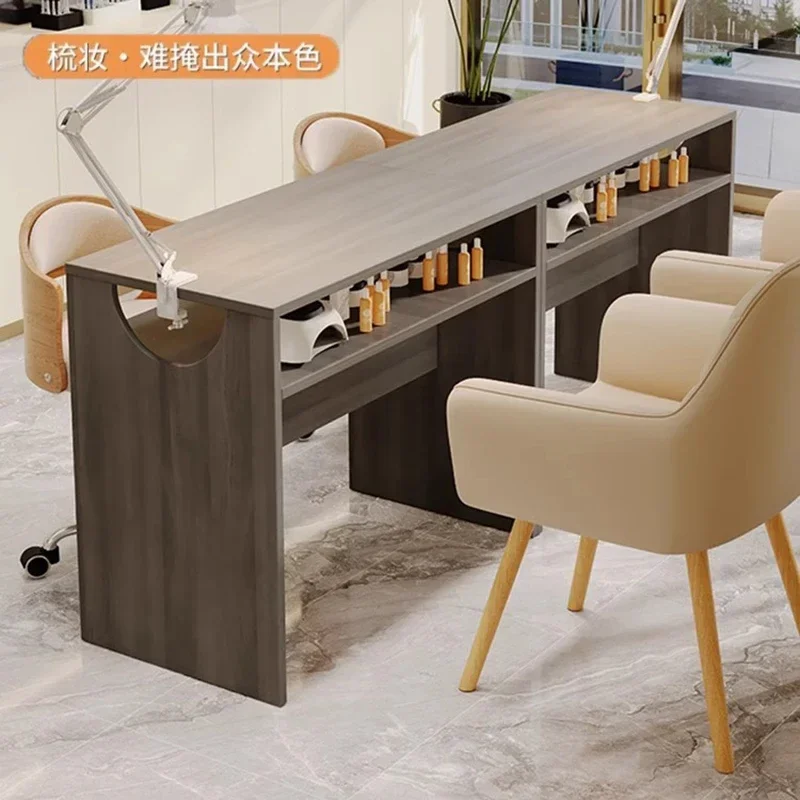 Nordic Cream Style Nail Table Minimalism Italian Multifunction Storage Nail Table Japanese Professional Furniture Mesa Uñas FYMT