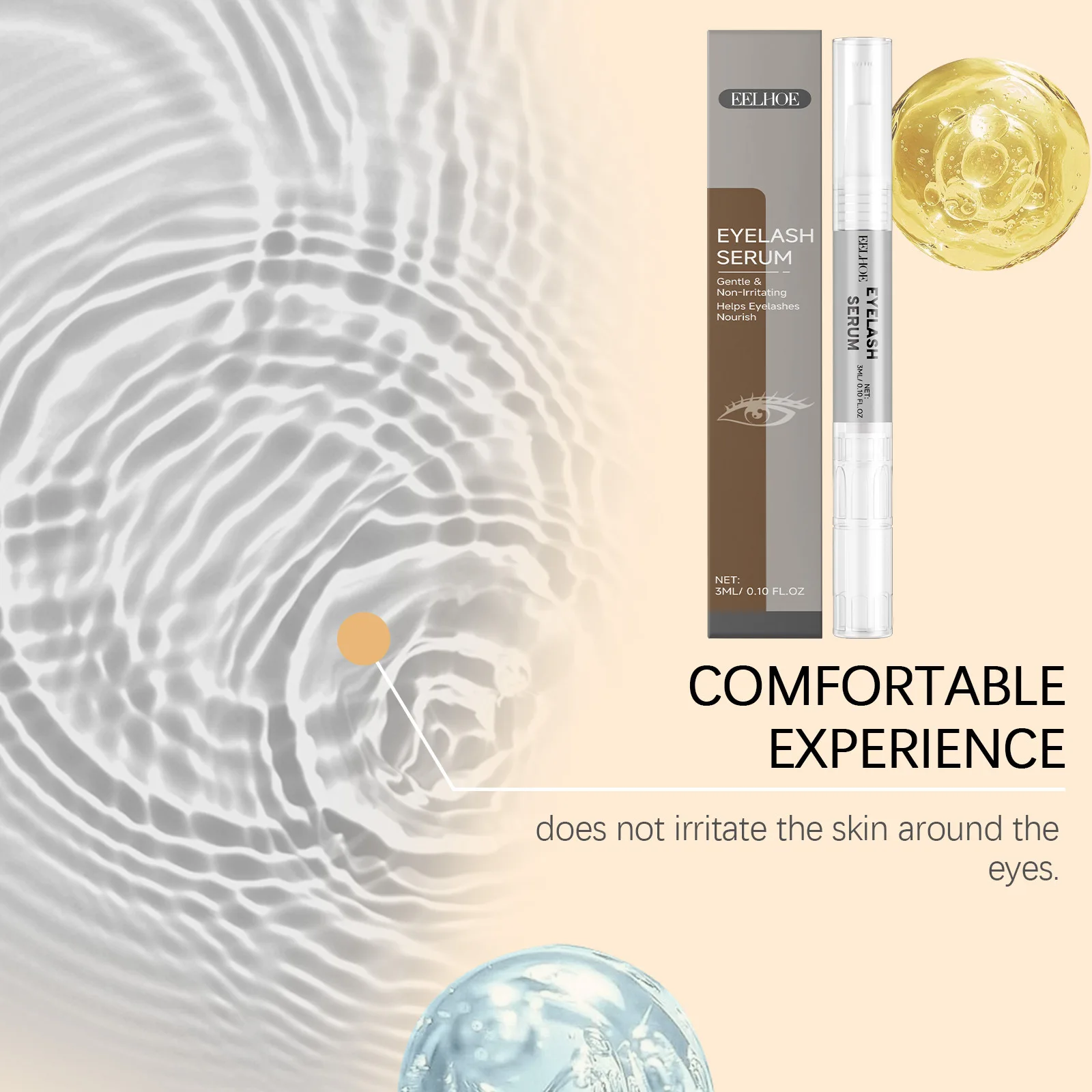 Eelhoe 속눈썹 성장 세럼 영양 공급 두꺼운 강한 모양 유지 눈썹 메이크업 도구 방수 속눈썹 영양 오일