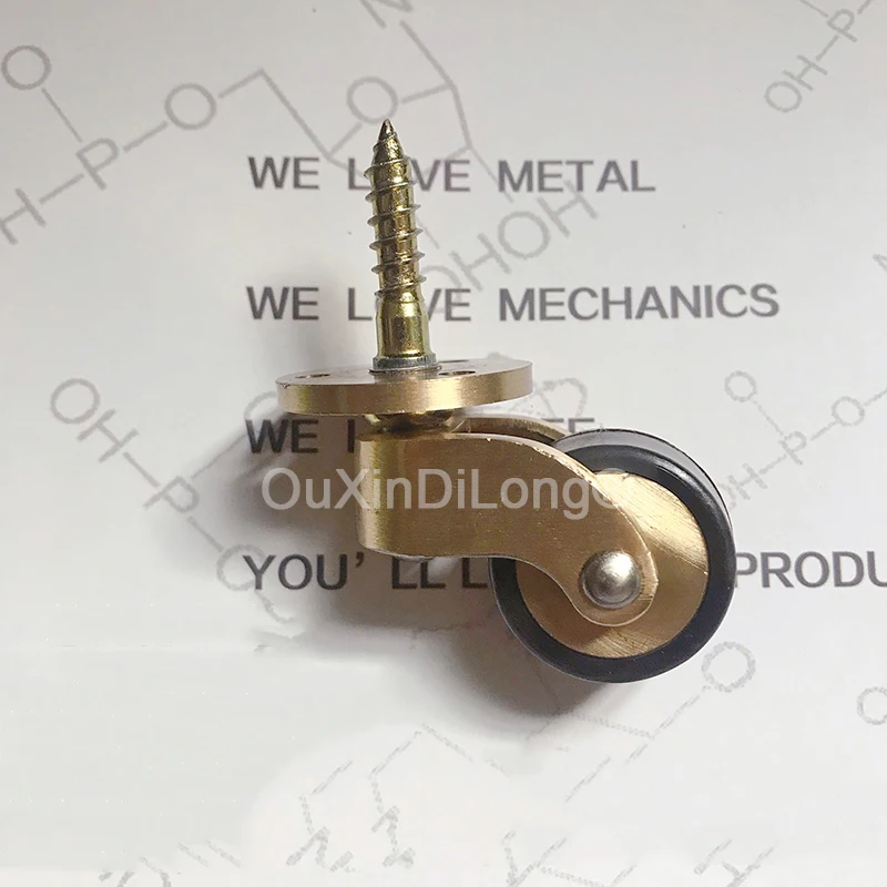 4PCS Brass+Rubber Castors 1