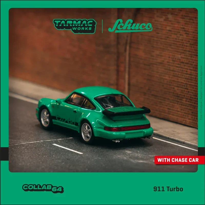 

Tarmac Works 1:64 911 Turbo Green Diecast Model Car