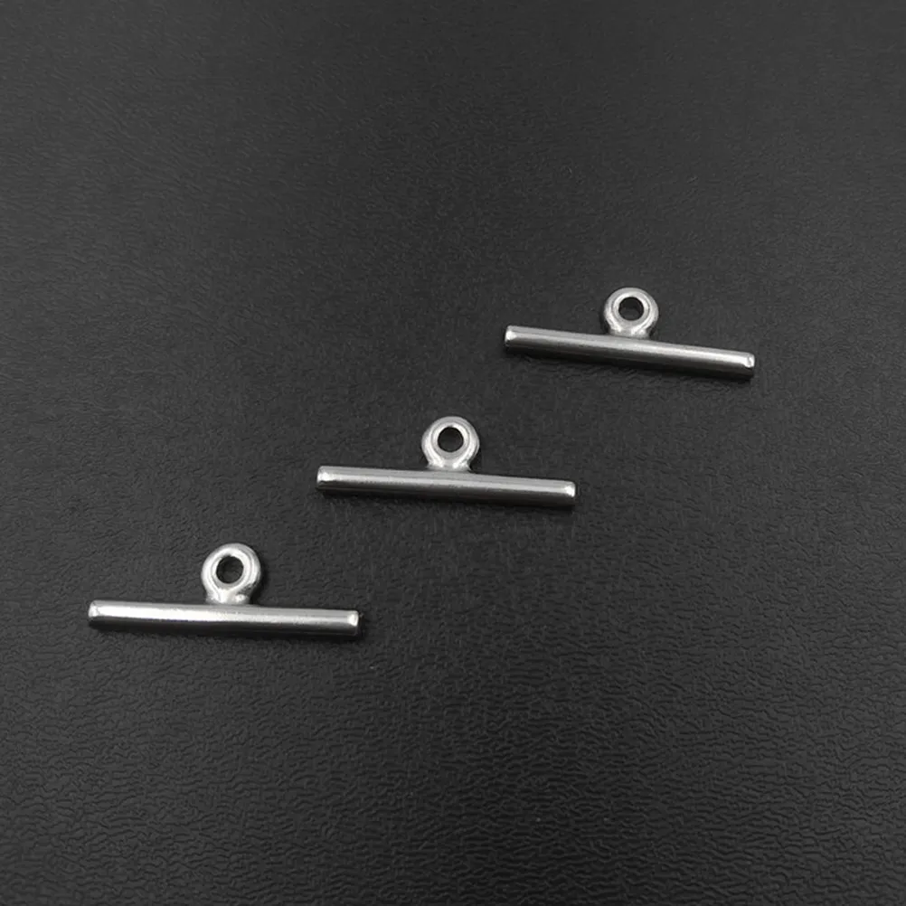 20Sets Stainless Steel Jewelry Buckles Platinum Alloy Toggle Clasps Cadmium Lead Nickel Free for DIY Bracelet Necklace Making
