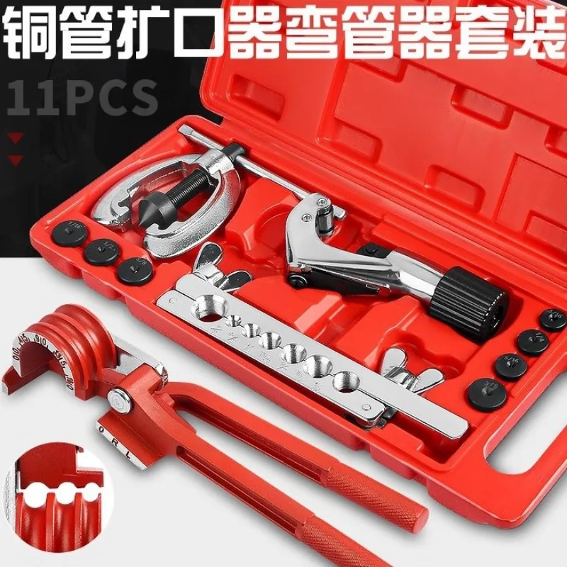 Complete Copper Pipe Expander Bender Combination Cutting Tool Set for Plumbing And HVAC - Fitting Kit with Pipe Cutter