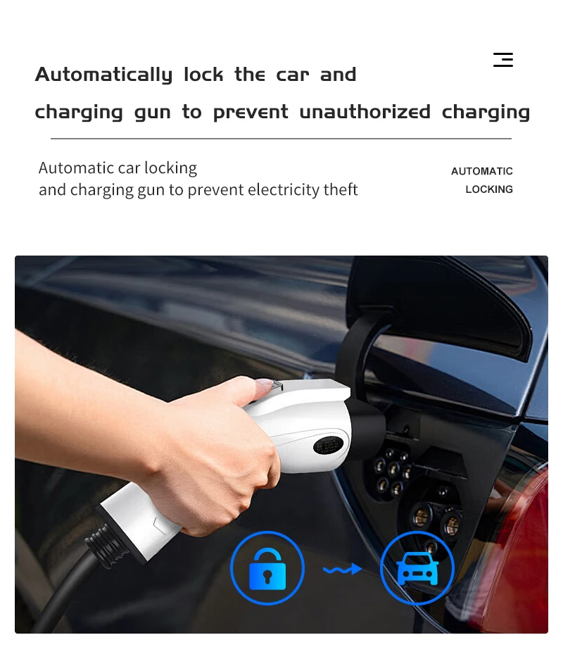 New Multifunctional Portable Electric Car Charger 32A 7KW Automatic Vehicle  Portable Electronic Products Chinese Venders