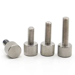 M2 M2.5 M3 M4 M5 M6 304 Stainless Steel Knurl Flat Round Head Hand Tighten Thumb Screw Chassis Thumb Bolt Adjust Toolless