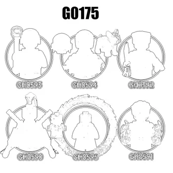 1 PCS Figuras de Ação Blocos de Construção brinquedos Série G0175 GH0590 GH0591 GH0592 GH0593 GH0594 GH0595