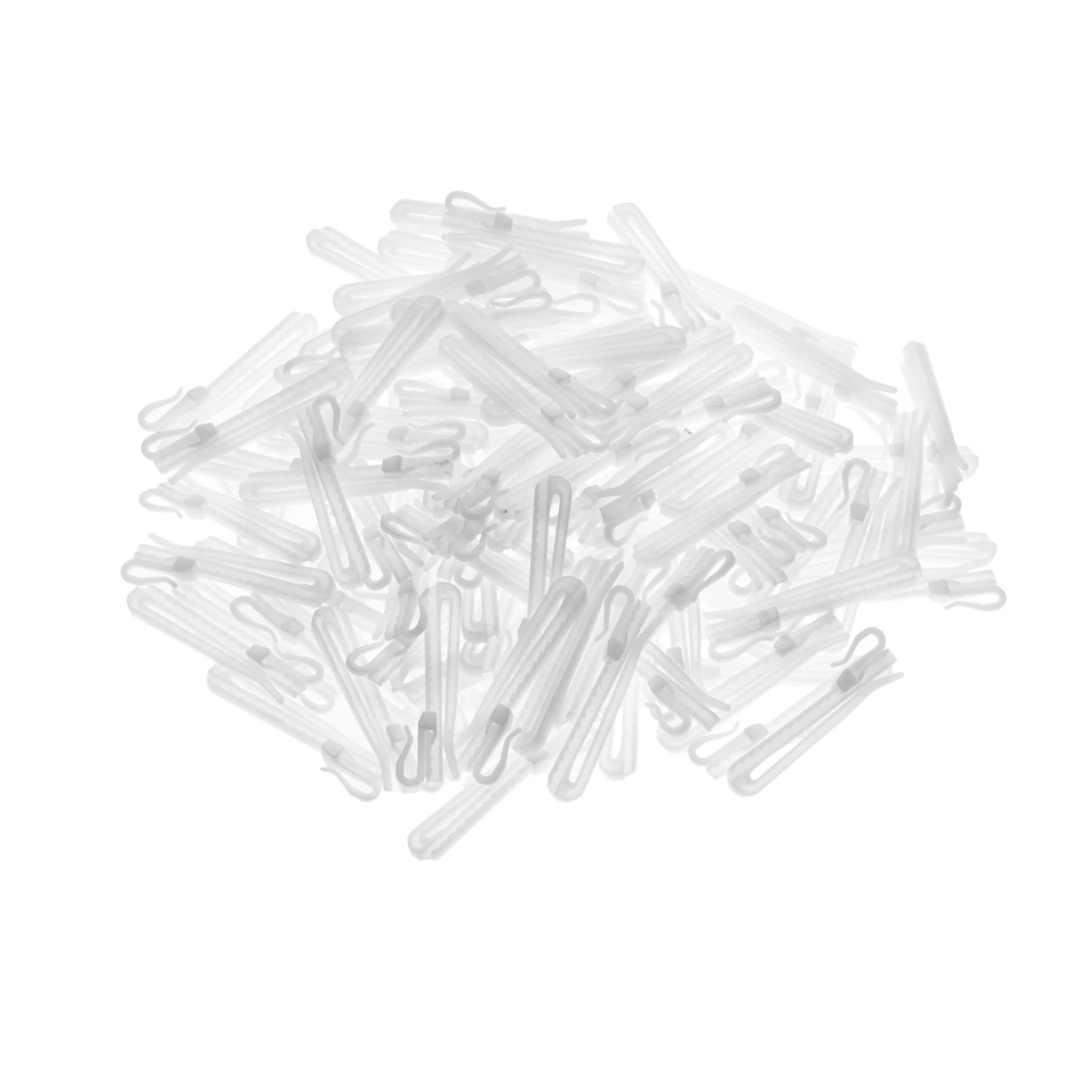 200pcs Pinch Pleat Curtain Hooks Adjustable Plastic Drapery Hooks for Pleated Drapes Ratchet System Shower Curtain Pleat Hook
