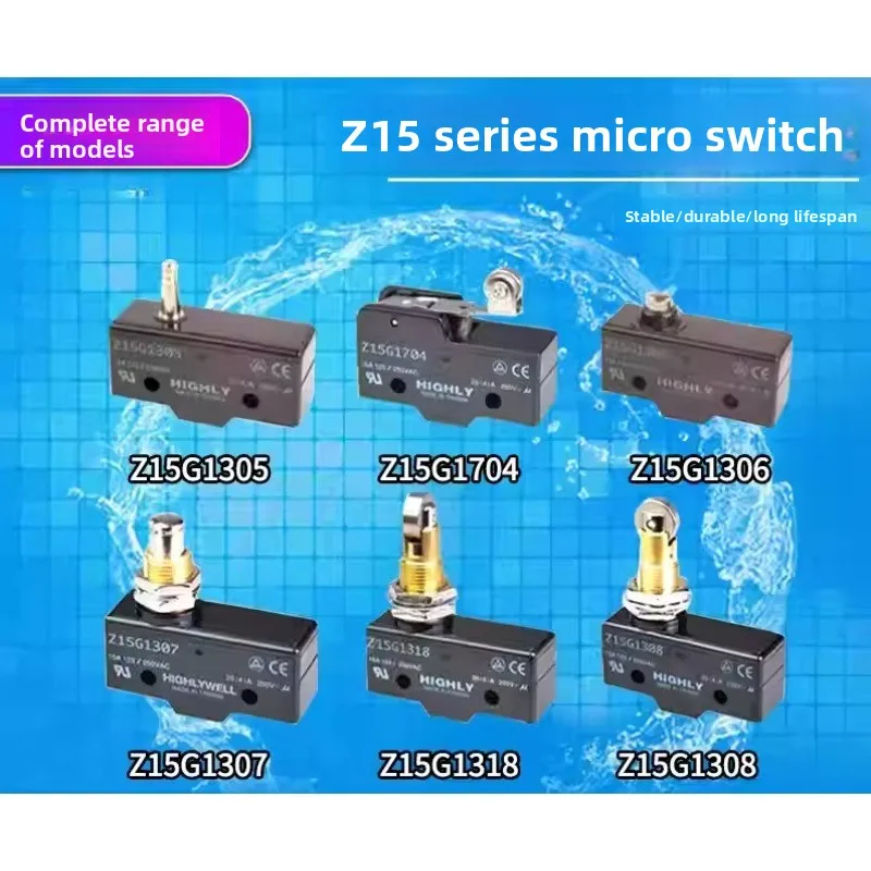 

5 шт. Z15G1308 Концевой выключатель, комплект предохранительных выключателей микродвигателя с высоким током 15 А и самосбросом