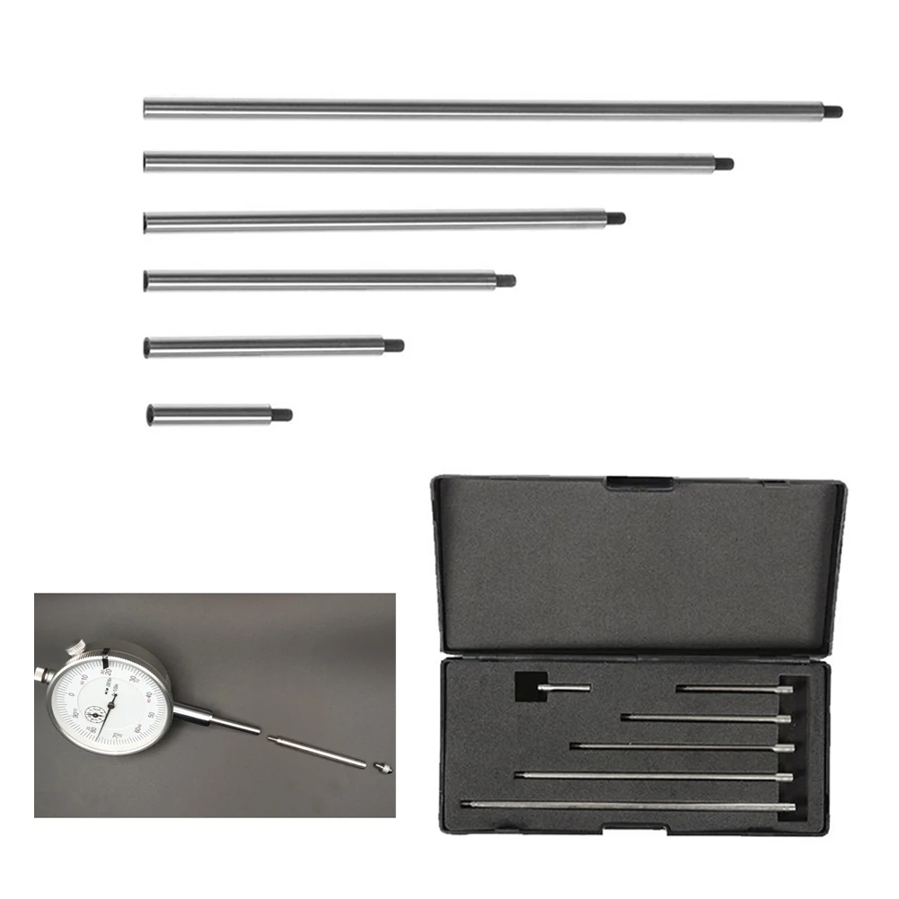 For dial Indicator Accessory Extension Rod Kit 6 pcs Featuring M2.5 Thread and Length Range from 25mm to 152mm - view 2