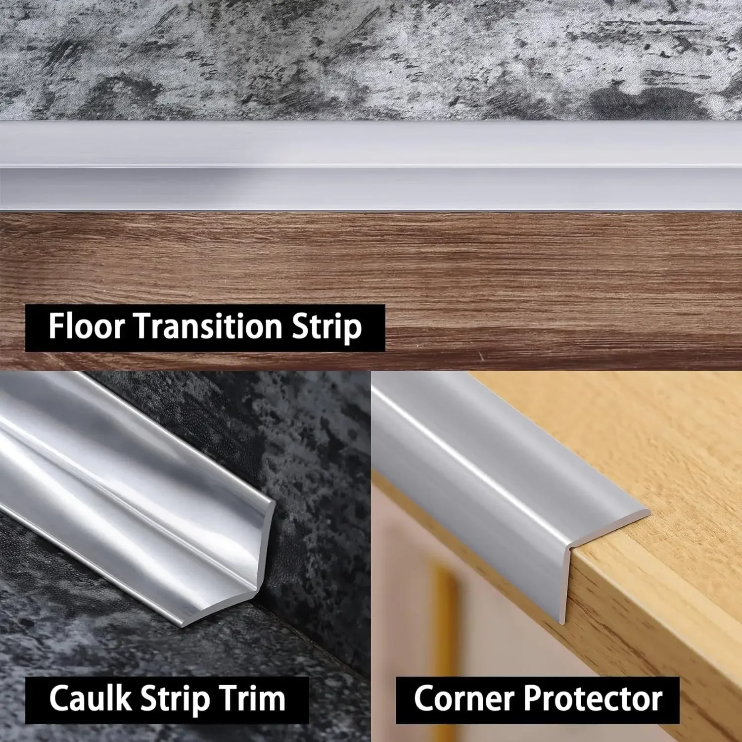 5M Slip-resistant Wall Stickers Waterproof Corner Protector Tape Sealing Strip Furniture Edge Gold Buffer Protect Strip Home