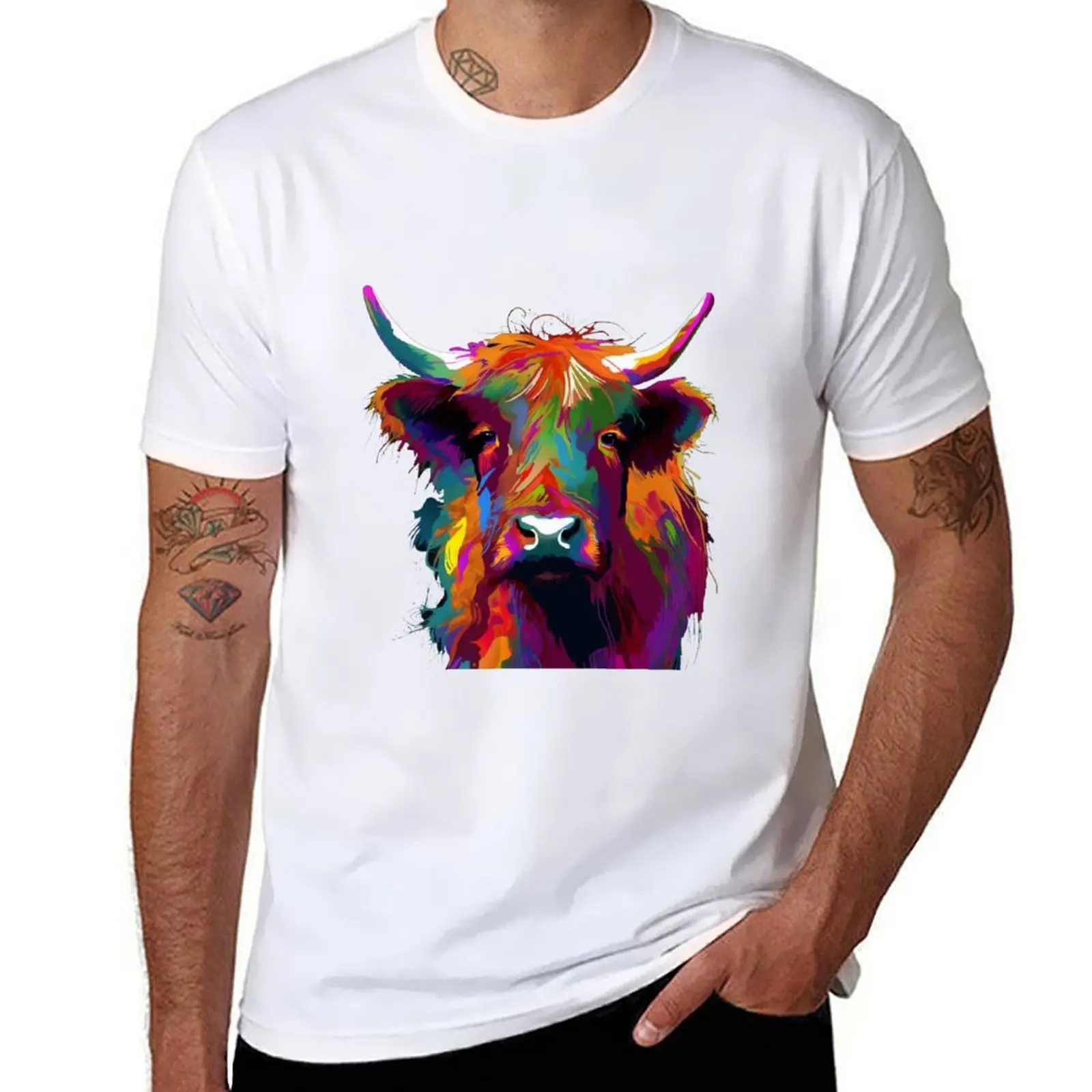 

highland Cow, cow, cow art, cute baby cow lover, scottish cow cute, T-Shirt