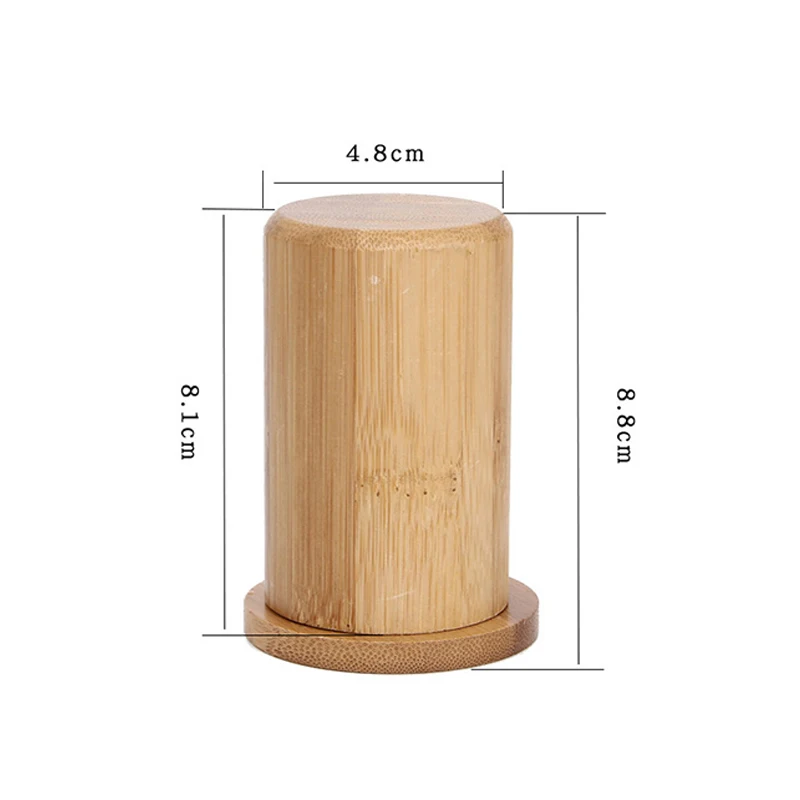 Bamboo Toothpick Holder Dispenser Box Household Toothpick Container Mini Wood Toothpicks Jar Home Table Decoration