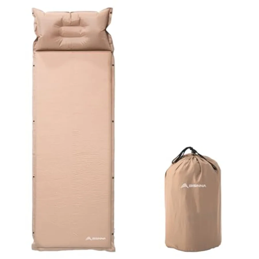 

Self Inflating Sleeping Pad Thick Foam Sleeping Mattress with Pillow for Camping Lightweight Insulated Sleeping Mat Fast Inflat