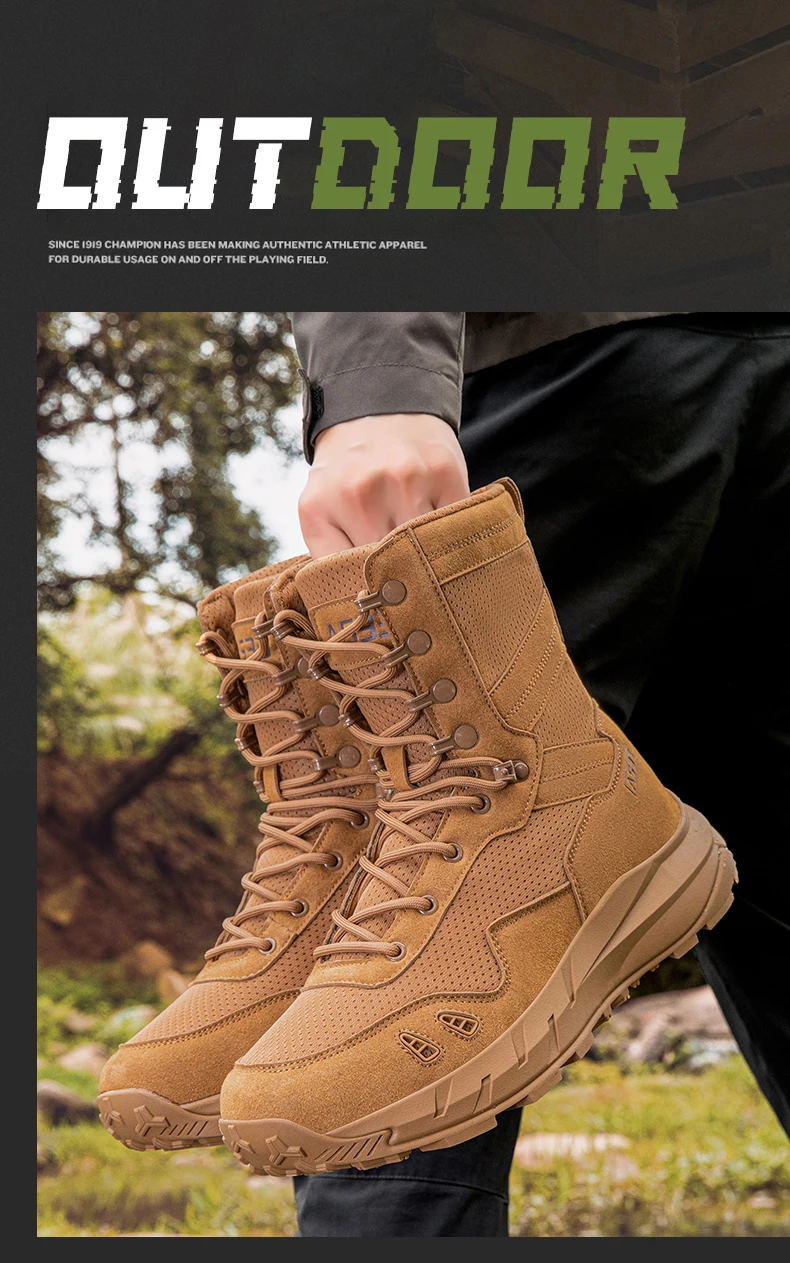 Neue taktische Stiefel für Herren, atmungsaktiv, wasserdicht, ultraleicht, für den Außenbereich, für Herren, Armee-Stiefel, schnelle Reaktion, Schnürung, Sicherheitsarbeit – Detail 32