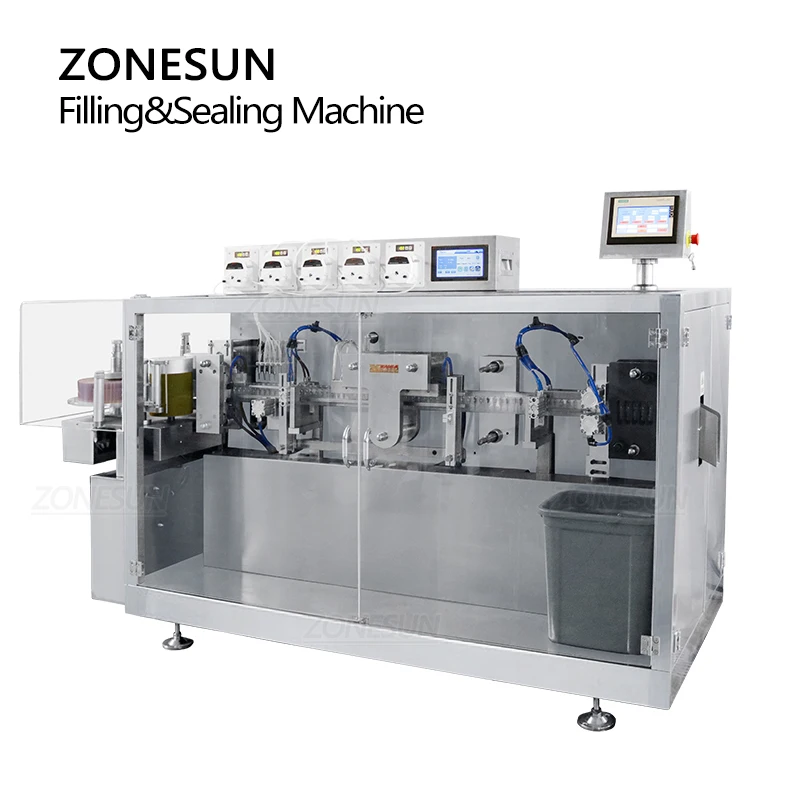 ZONESUN All-In-One Automatic Monodose Strips Liquid Blister Packing Filling And Sealing Machine