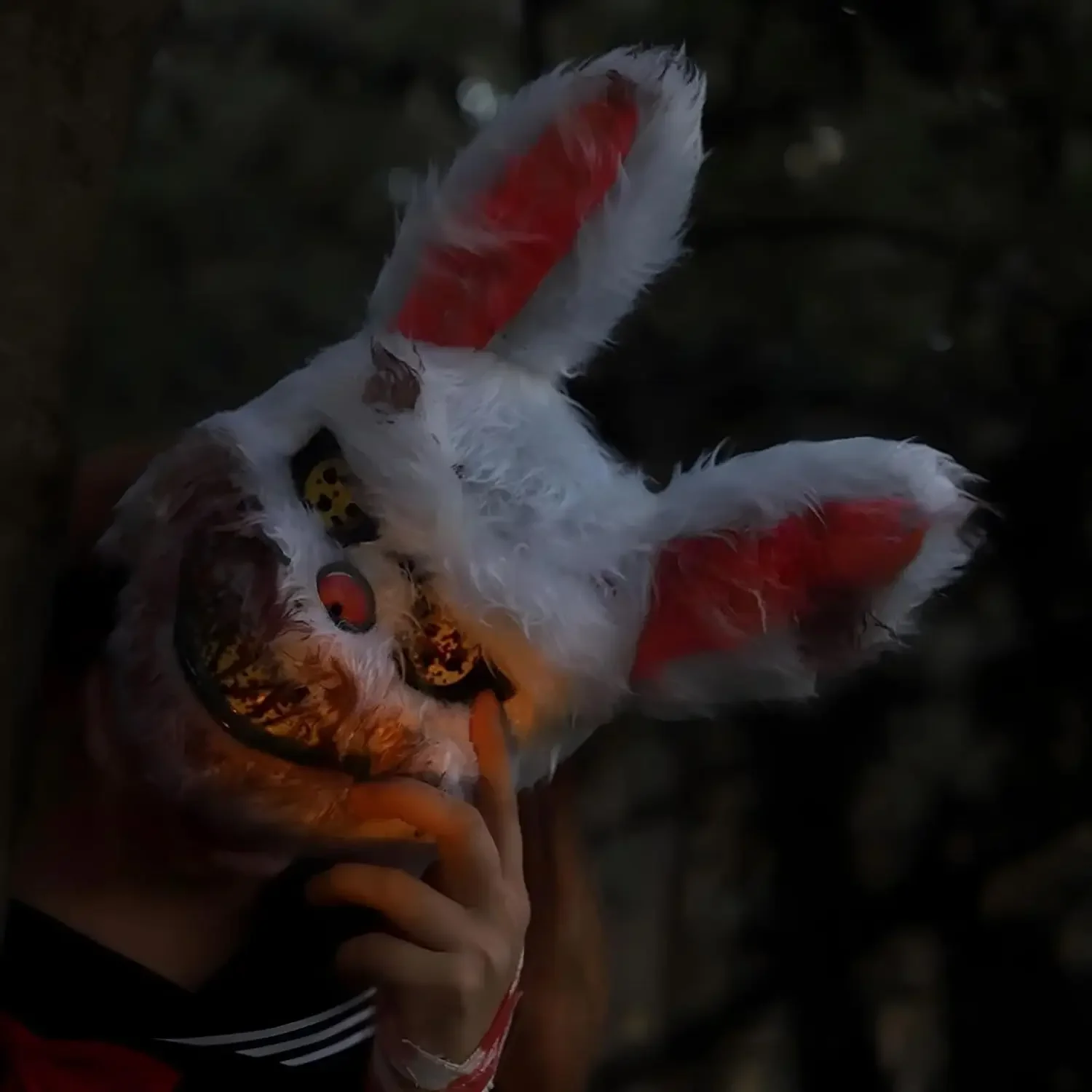 Halloween Luminous LED Mask Cosplay Bloody Bear Rabbit Mask Horror Cosplay Killer Neon Light Mask Ball Costume Supplies Hot Sale 2