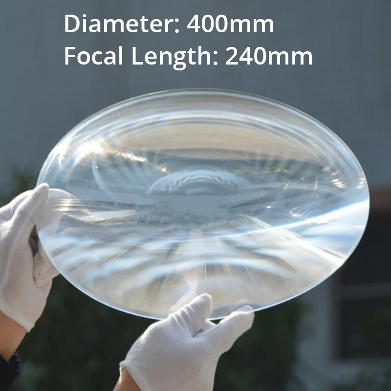 400mm / 360mm / 350mm Optical PMMA Plastic Solar Fresnel Lens Long Focal Length Big Solar Energy Concentrator Magnifier